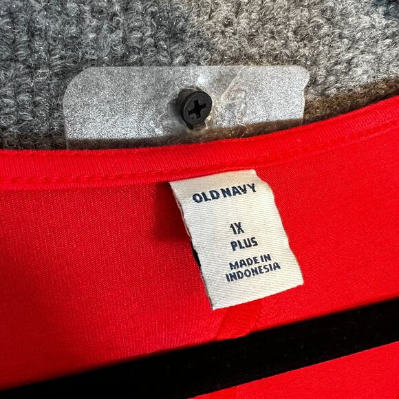 Old Navy Dress Womens 1X Plus Orange Tshirt Dress Bohemian Maxi‎ Plus Size - Picture 6 of 8